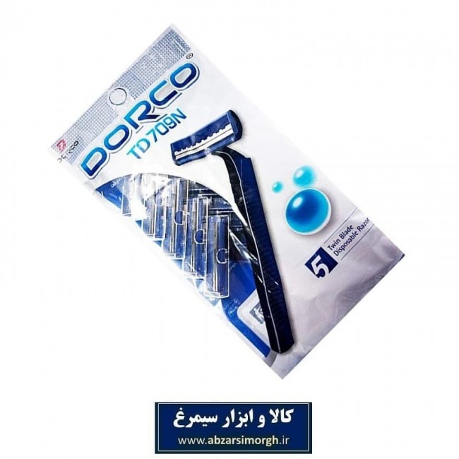 خود تراش مردانه Dorco دورکو مدل TD 709N دو تیغ بسته ۵ عددی HKT-005