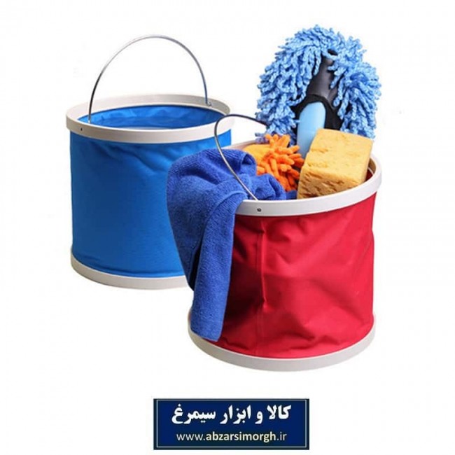 سطل تاشو با دسته مناسب کمپینگ، ماهیگیری و خودرو