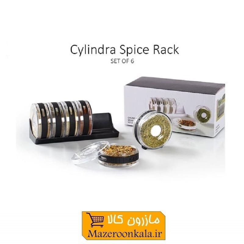 جا ادویه سیلندری Spice Rack تولید چین ۶ پارچه HAD-001