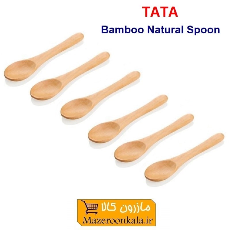 قاشق پیمانه بامبو طبیعی قد 13 سانت برند TATA وارداتی HGA-012