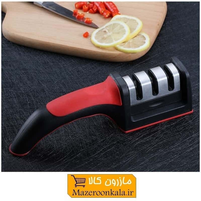 چاقو تیز کن 3 تیغه Rong Sheng با یک کارد اشانتیون HCG-023