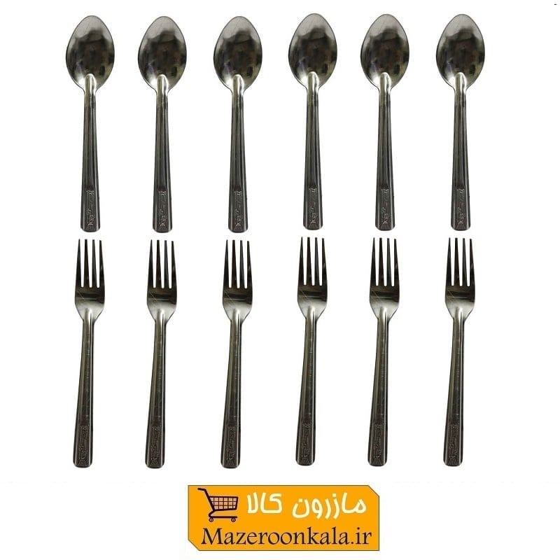 قاشق و چنگال غذاخوری استیل ارزان قیمت تولید چین ۶ نفره HGS-011
