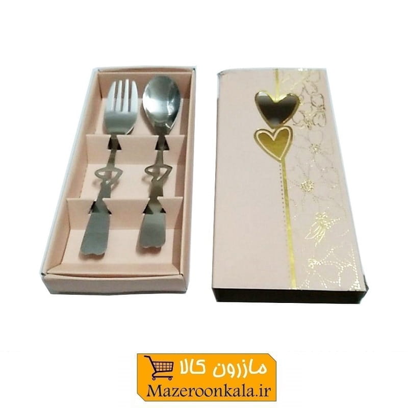 ست قاشق و چنگال کودک طرح قلب درجه ۲ چین HGS-009