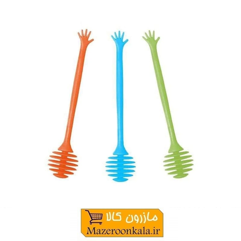قاشق عسل خوری پلاستیکی طرح دست HGA-003