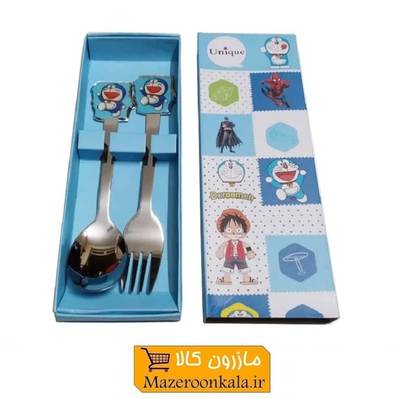 قاشق و چنگال کودک یونیک Unique شخصیت Doraemon دورامون HGS-005