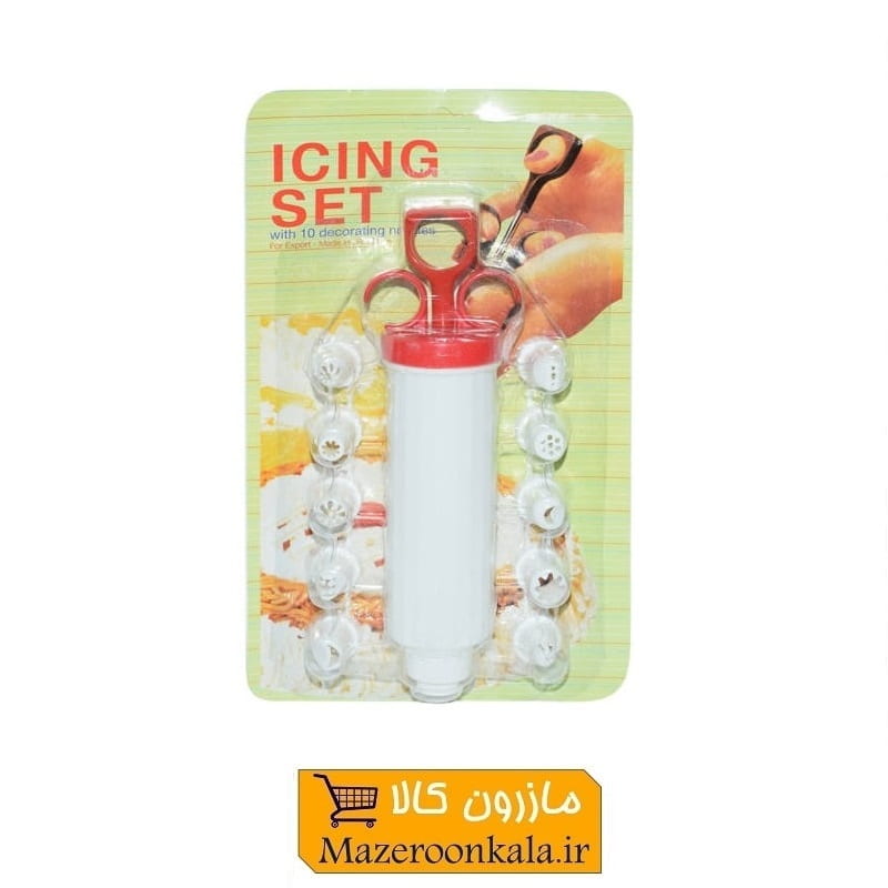 سرنگ خامه ریز Icing Set با ۱۰ سری یا نازل تزئین کیک HCK-006