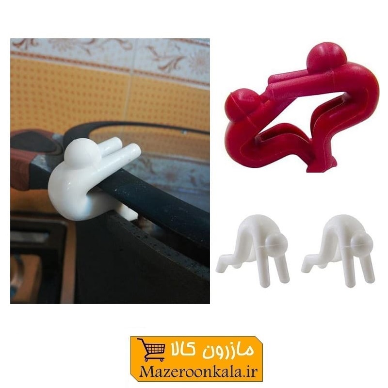 آدمک نگهدارنده درب قابلمه و ظرف غذا سیلیکونی بسته ۲ عددی HAA-019