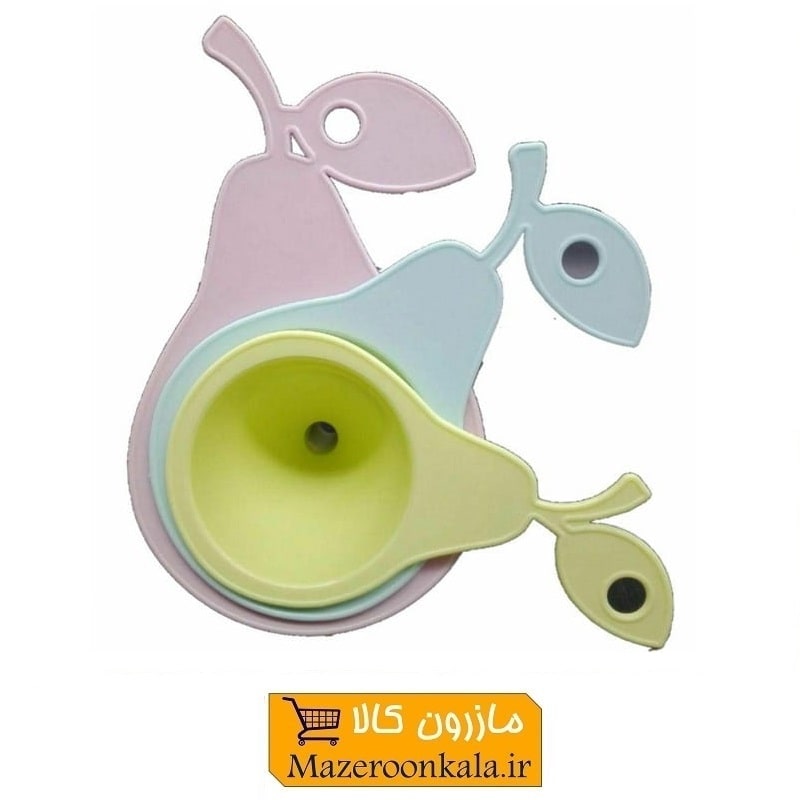 قیف ۳ عددی پلاستیکی طرح میوه گلابی PGF-002