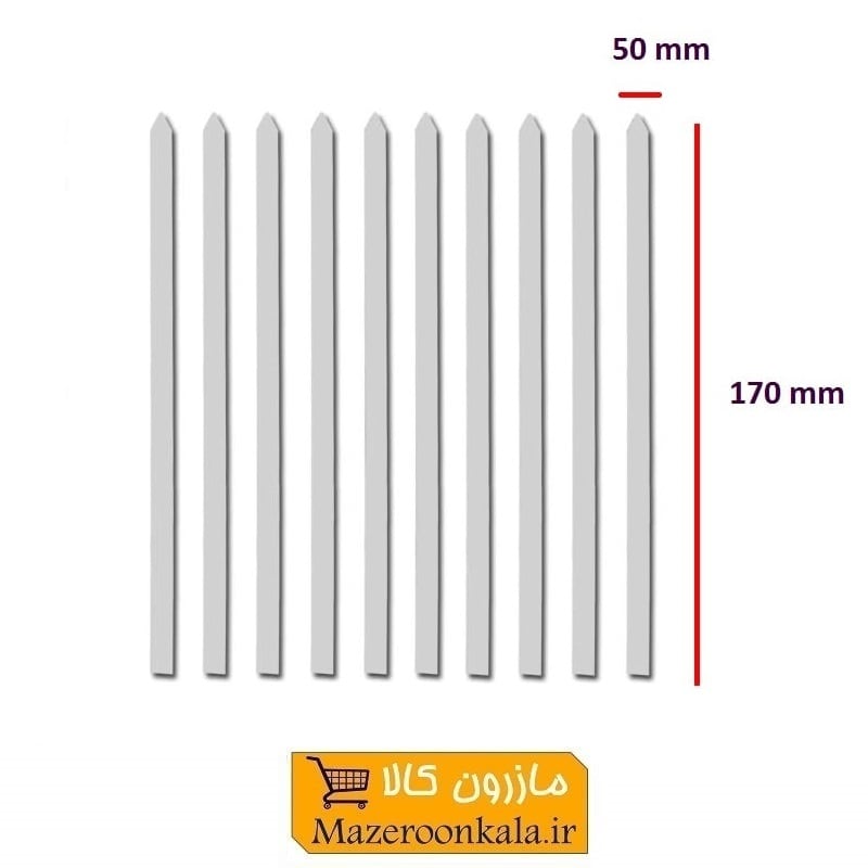 سیخ کباب تابه ای فلزی عرض نیم سانت بسته ۱۰ و ۱۰۰ عددی HSI-006