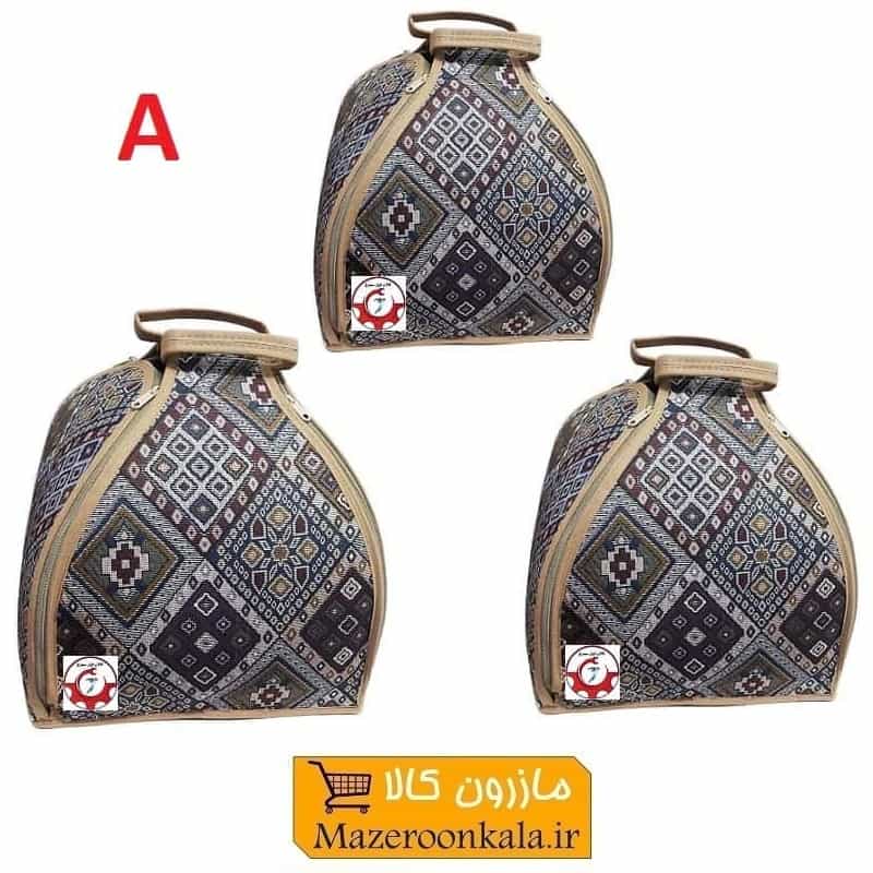 ست کیف و کاور دیگ و قابلمه مدل A طرح سنتی و جاجیم 3 عددی HTZ-014