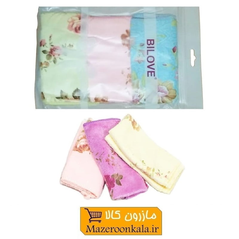 دستمال حوله ای آشپزخانه و نظافت بی لاو Bilove ست ۳ عددی HTZ-002