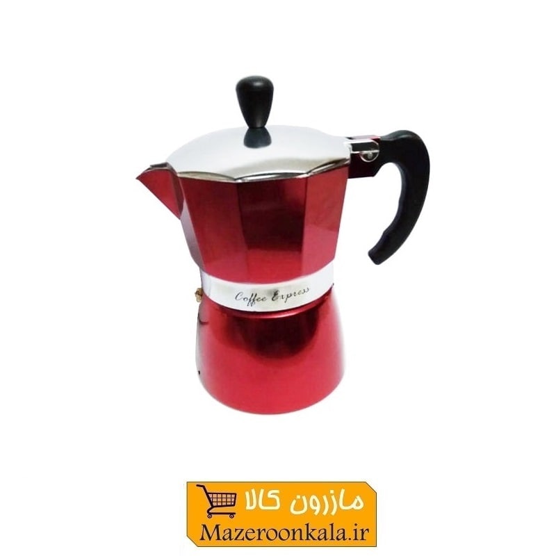 موکاپات قهوه ساز کمر نقره ای ۳ کاپ قرمز HGJ-013