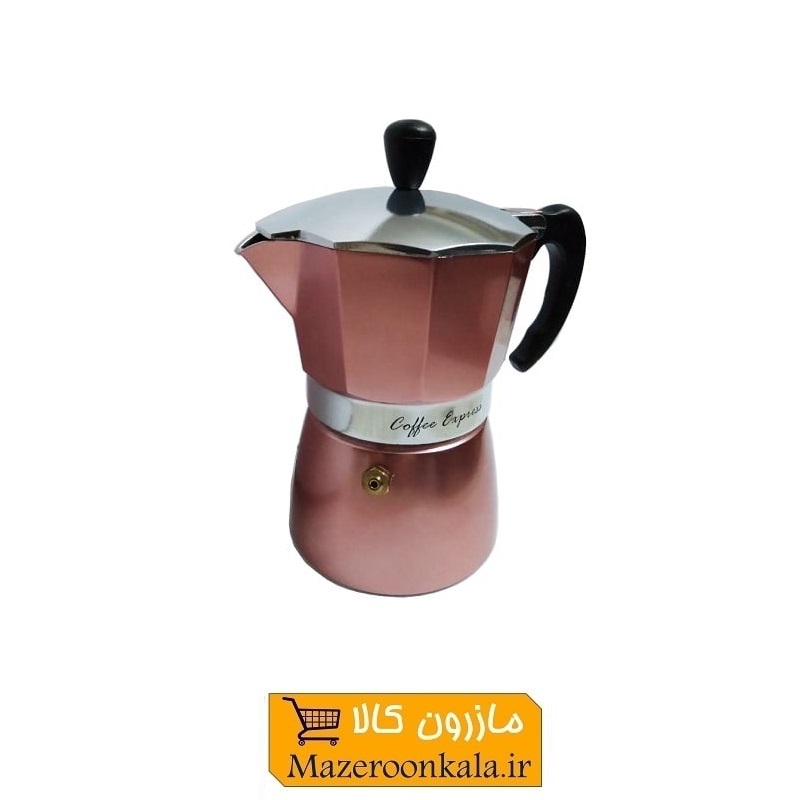 موکاپات قهوه ساز کمر نقره ای ۳ کاپ صورتی HGJ-020