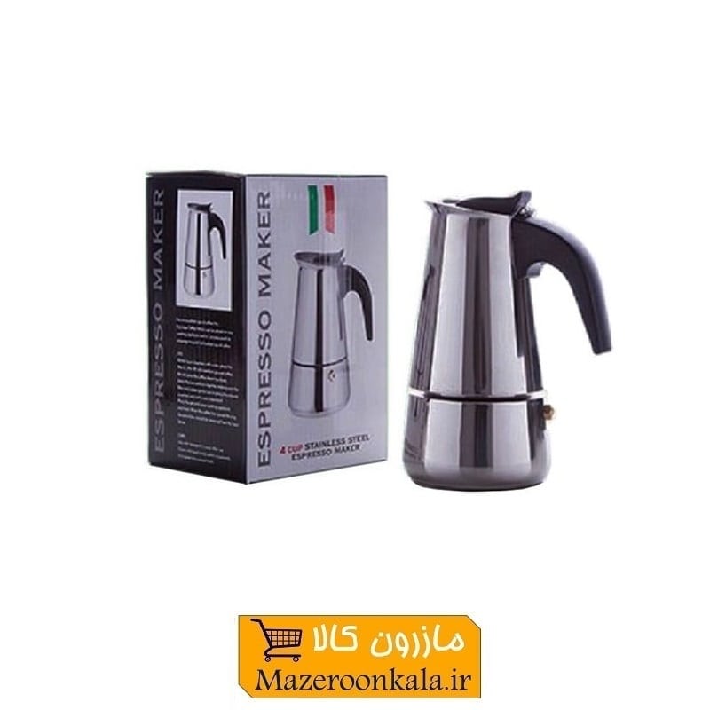 قهوه جوش و اسپرسوساز روگازی استیل ۲ کاپ HGJ-009