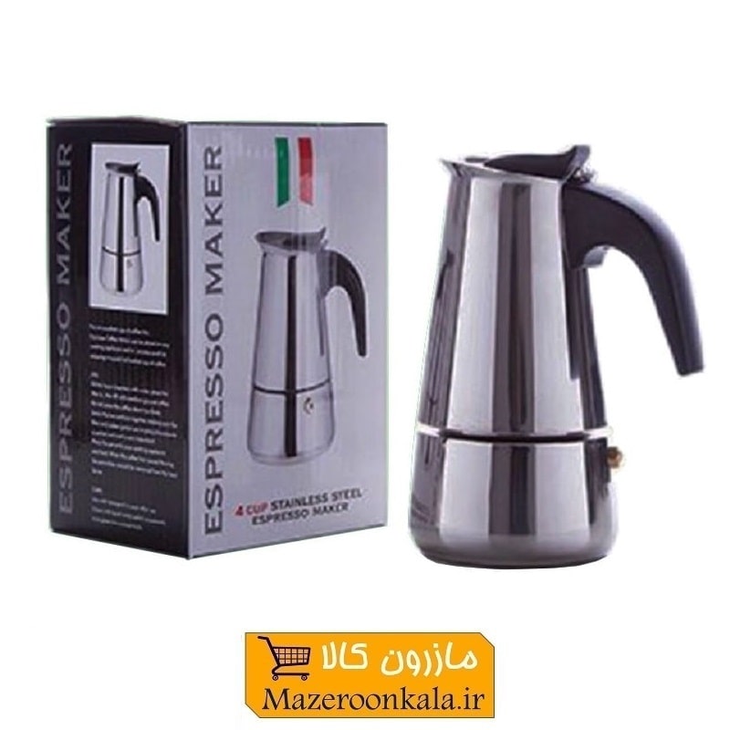 قهوه جوش و اسپرسوساز روگازی استیل ۹ کاپ HGJ-007