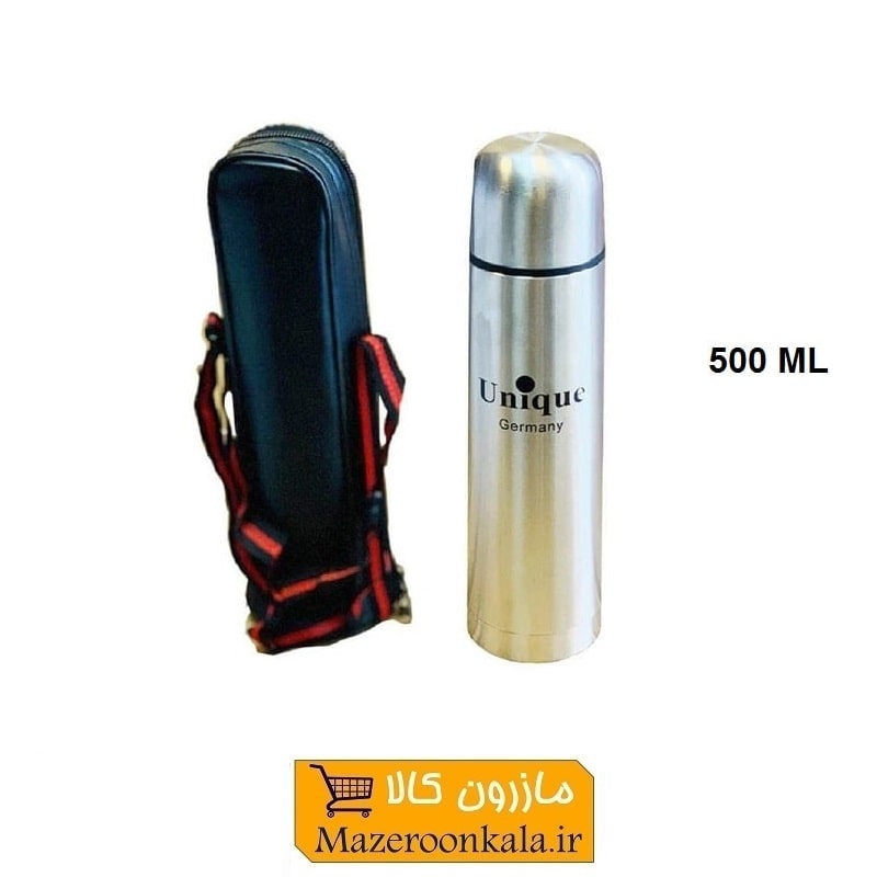 فلاسک یونیک Unique قلمی استیل نیم لیتری کاور دار HFL-006