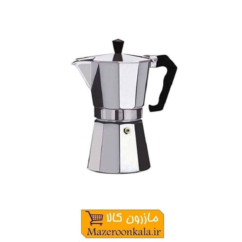 موکاپات یا قهوه جوش و اسپرسوساز روگازی آلومینیوم ۳ کاپ HGJ-004