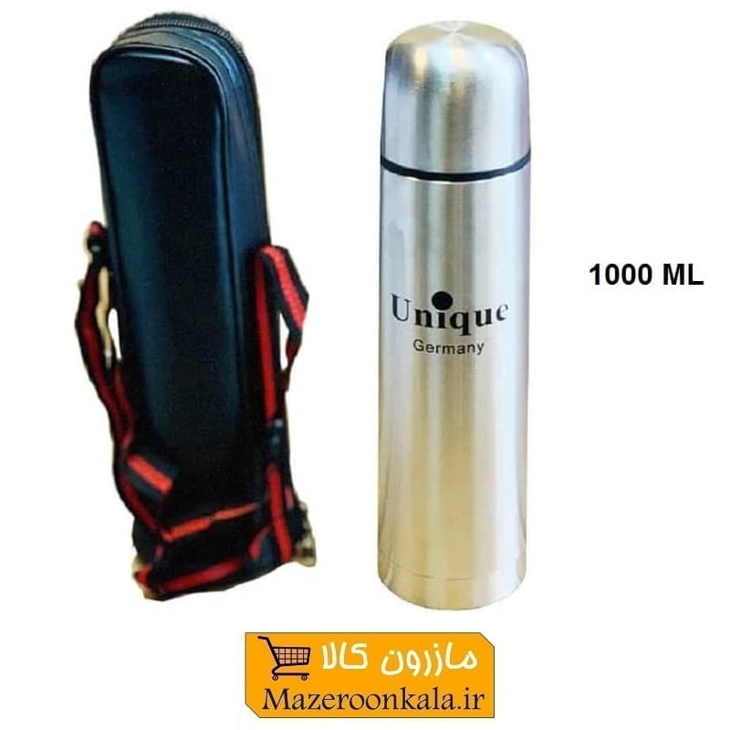 فلاسک یونیک Unique قلمی استیل ۱ لیتری کاور دار HFL-001