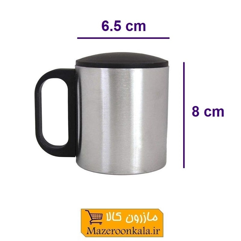 لیوان سفری استیل درب دار HLV-003