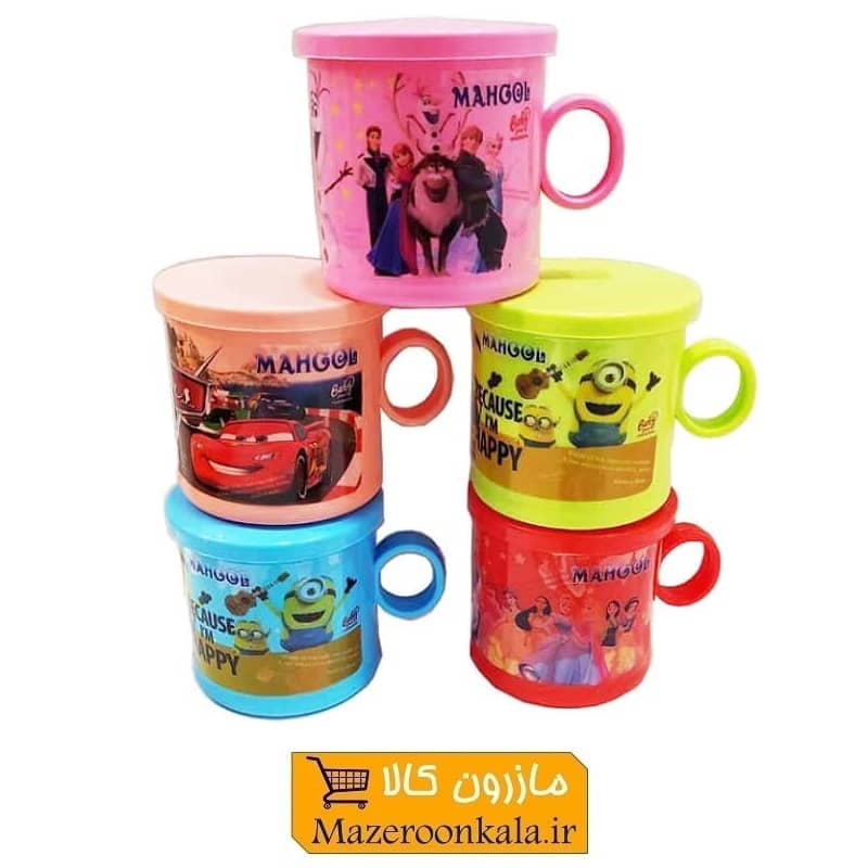 لیوان پلاستیکی درب دار فانتزی OLV-002