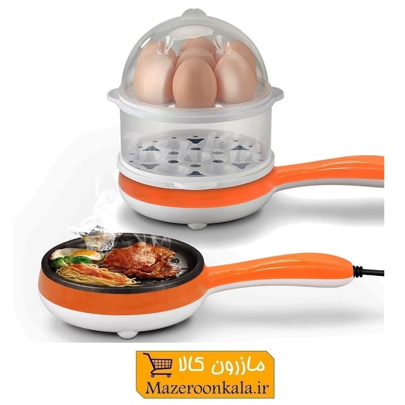 تخم مرغ پز و تابه برقی Magic Pot چند کاره 2 طبقه HTM-005