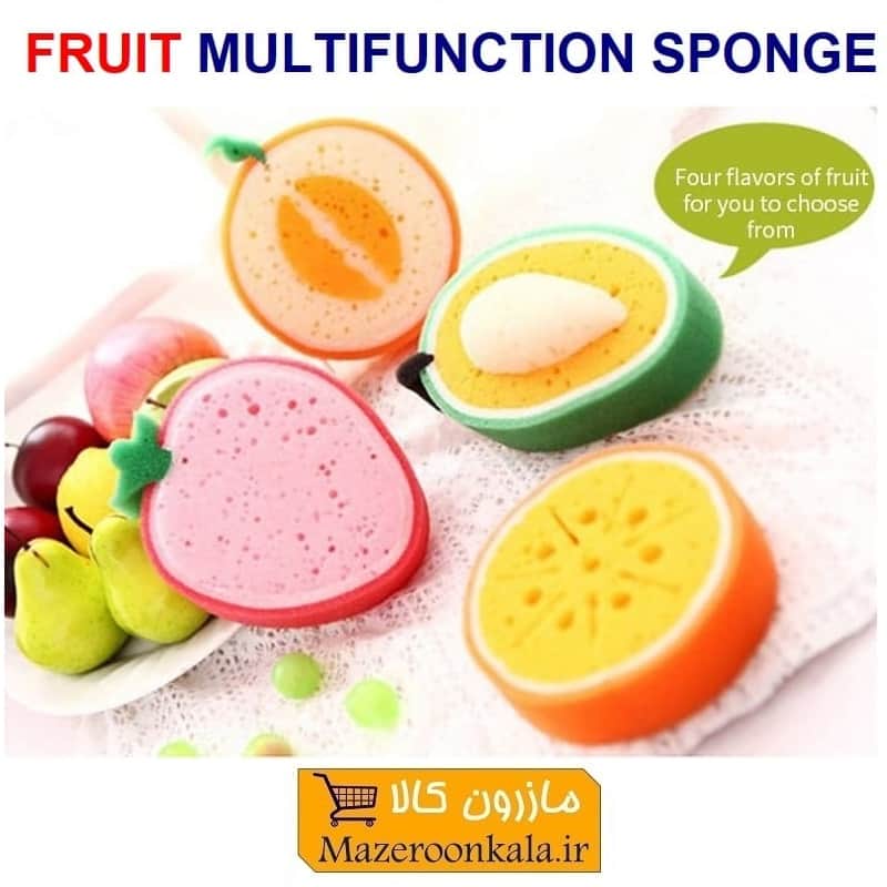 اسفنج شستشو همه کاره طرح میوه ای آشپزخانه و حمام HSA-007
