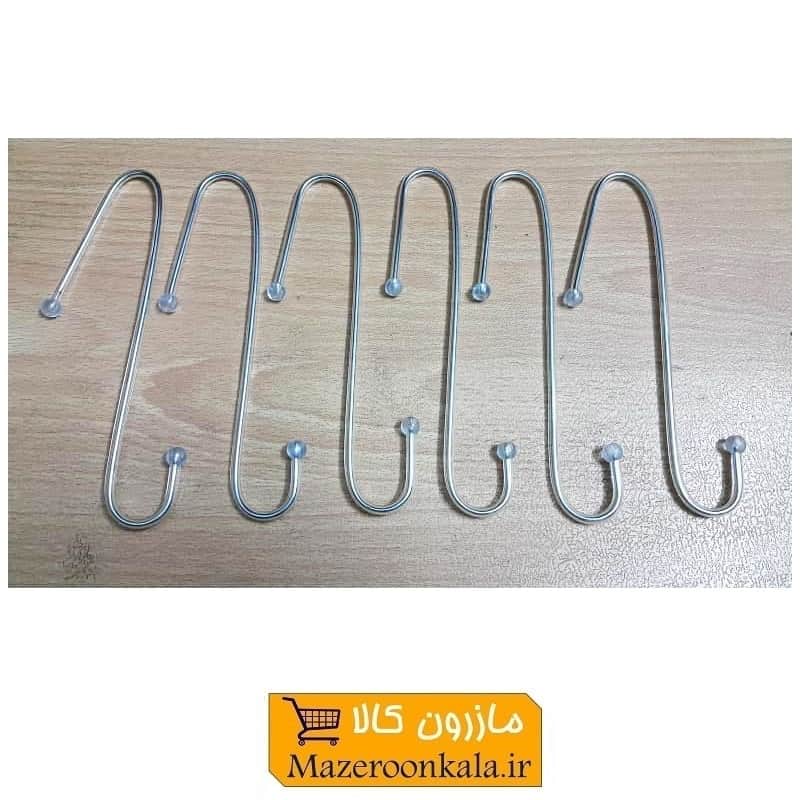 گیره و قلاب آویز اس S فلزی آشپزخانه و لباس 20 سانت LGB-004