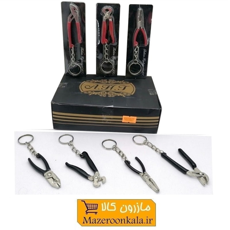 جاکلیدی ابزار انبر دست، دم باریک، میخ کش و آچار شلاقی روکش دار HSK-093