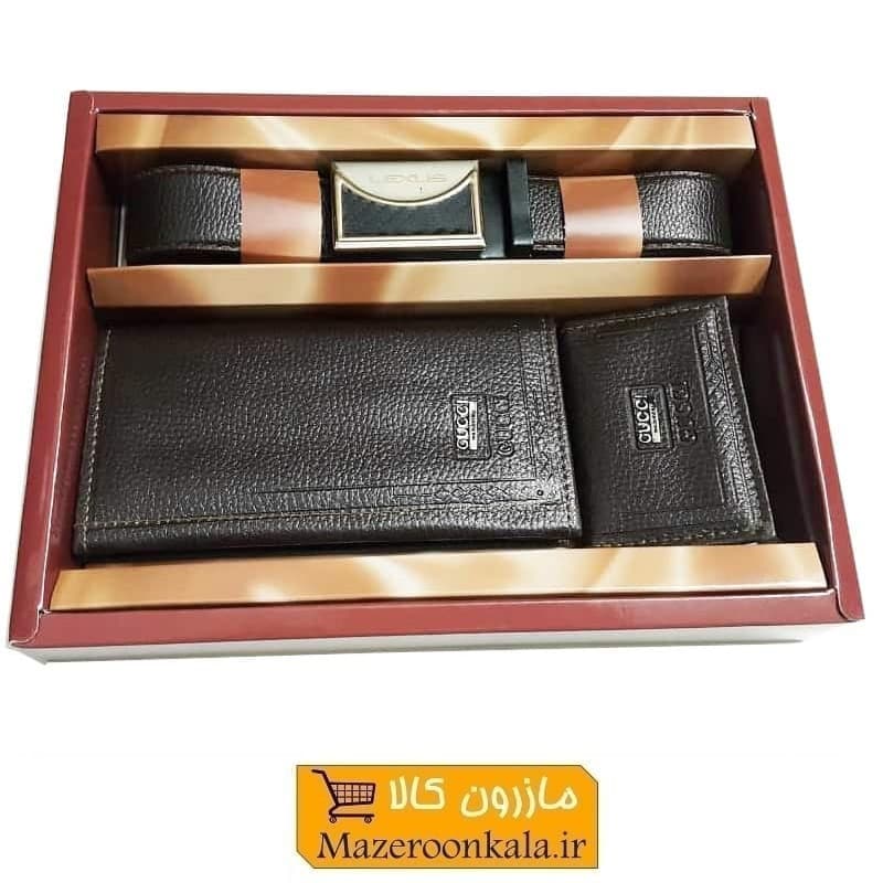 ست کمربند، کیف بلند و جاکارتی مردانه جعبه دار CKB-004