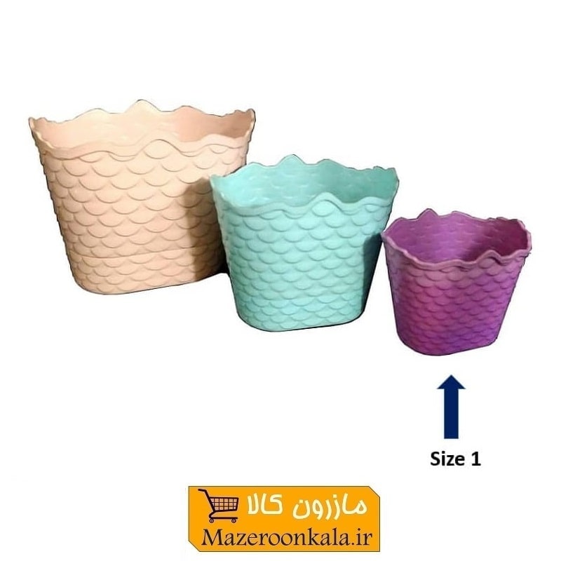 گلدان پلاستیکی سایز ۱ پولکی HGD-002