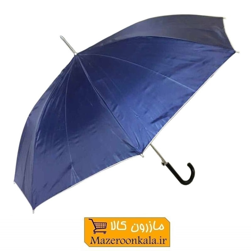 چتر زنانه رنگی داخل نقره ای دسته عصایی ۸ فنر HCH-013