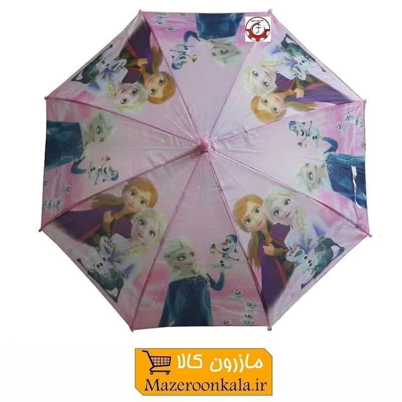 چتر دخترانه کارتونی آنا و السا Anna & Elsa فنر مشکی HCH-022