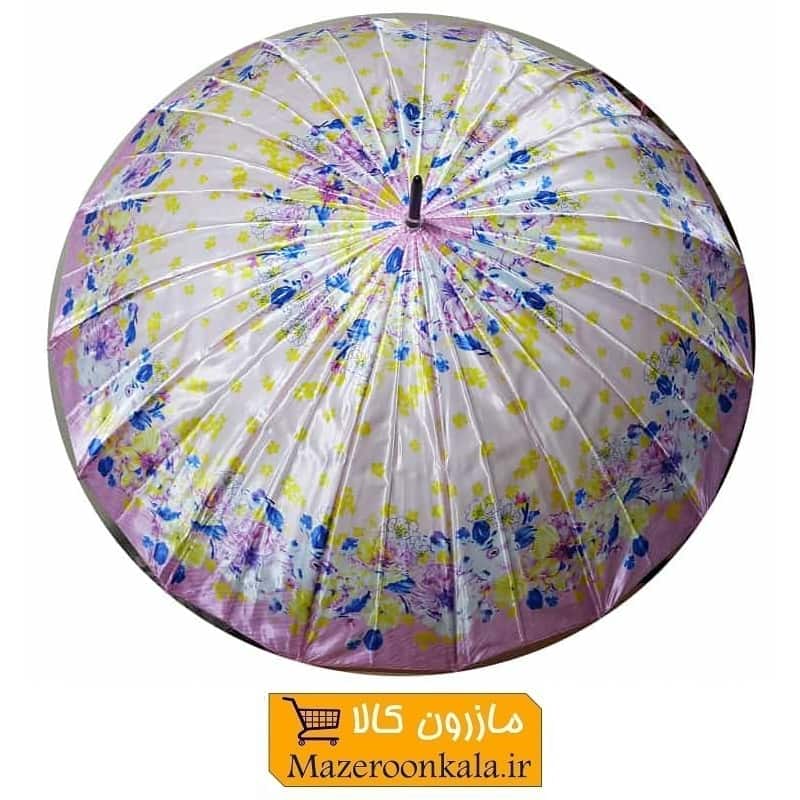 چتر زنانه نقش دار طرح B دسته عصایی ۱۶ فنر HCH-027