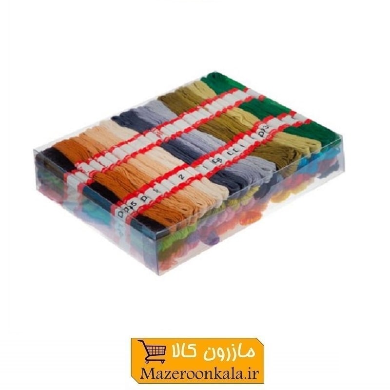 نخ کوبلن هندی رنگ جور بسته 100 عددی HKH-035