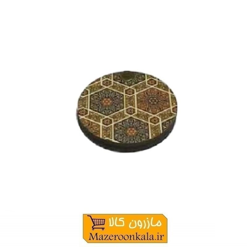 آینه جیبی چوبی گرد طرح سنتی ۶ ضلعی فروش تکی و جینی ZAY-012