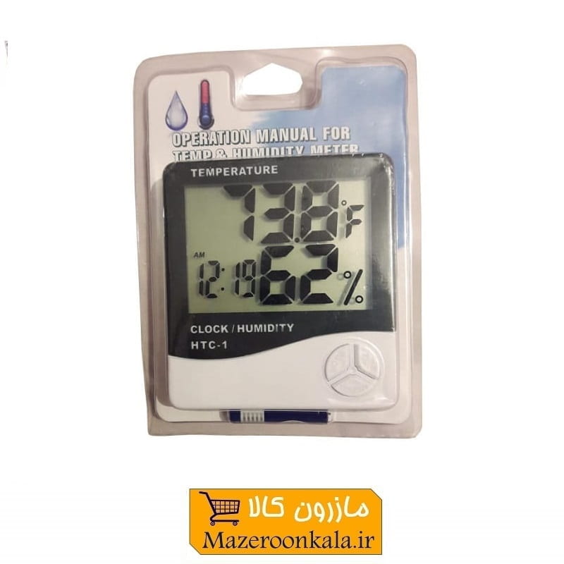 دماسنج، رطوبت سنج و ساعت دیجیتال HTC-01 کد ADM-002