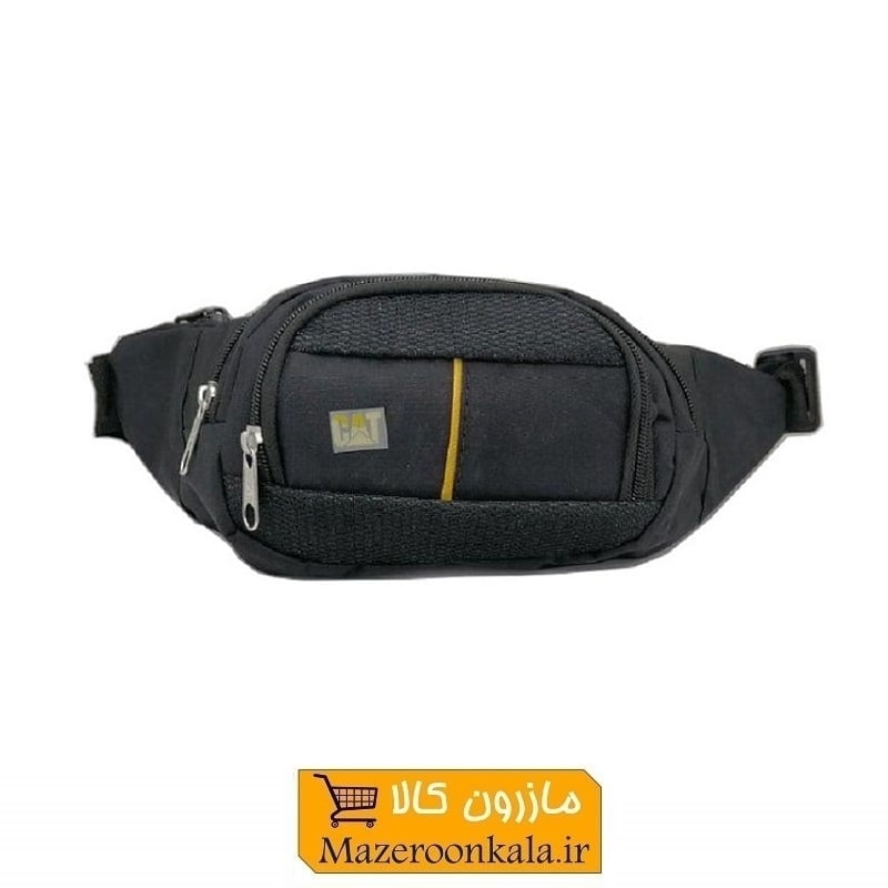 کیف کمری 3 زیپ برزنتی مشکی CAT کت CKF-007