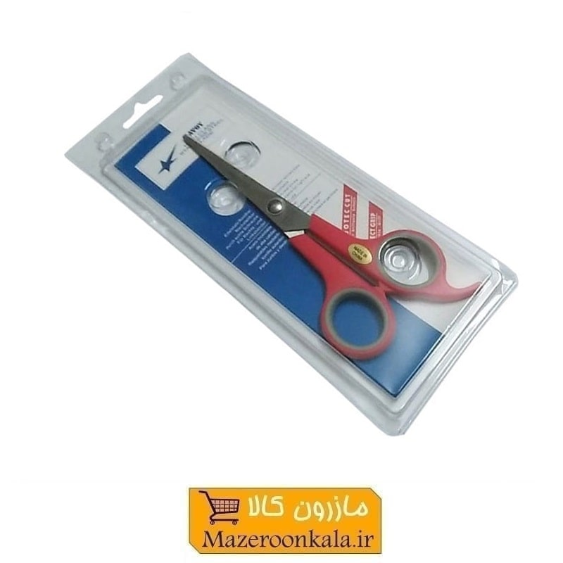 قیچی آرایشی  یا آرایشگری کات تک دم Savoy ساووی ۱۸ سانت قرمز HGC-002-2