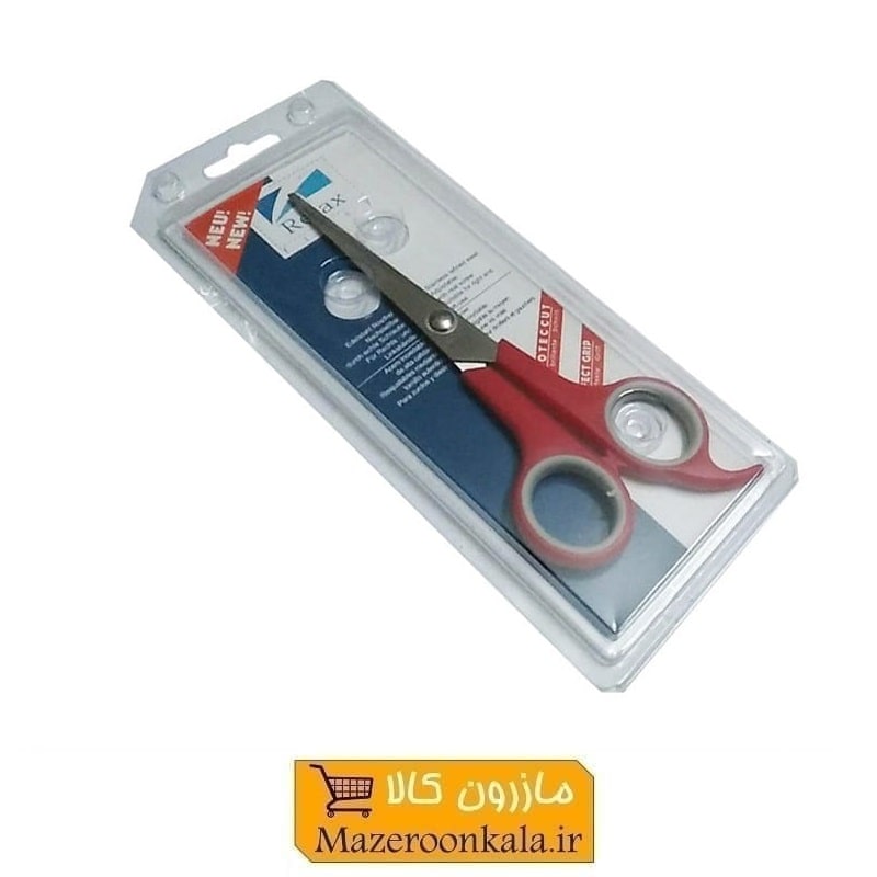 قیچی آرایشی  یا آرایشگری کات تک دم Relax ریلکس ۱۸ سانت قرمز HGC-012-1