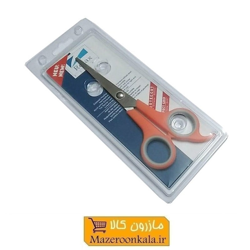 قیچی آرایشی  یا آرایشگری کات تک دم Relax ریلکس ۱۸ سانت نارنجی HGC-012-2