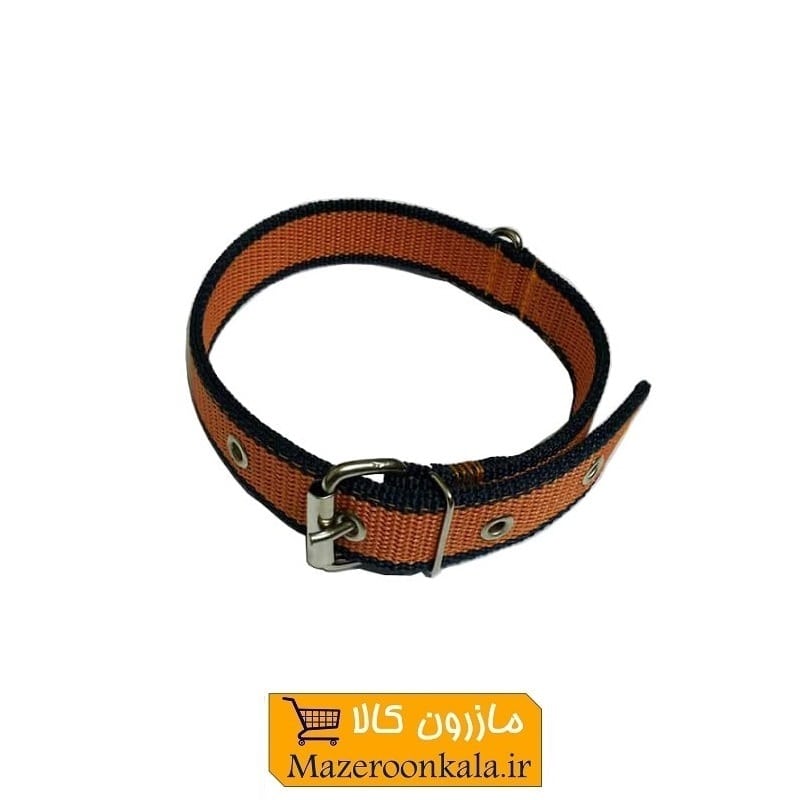 قلاده گردنی سگ برزنتی ۲ لایه عرض ۳ سانت رنگ نارنجی HPS-023C