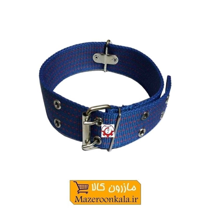 قلاده گردنی سگ برزنتی بزرگ و پهن عرض 5 سانت رنگ آبی HPS-009F