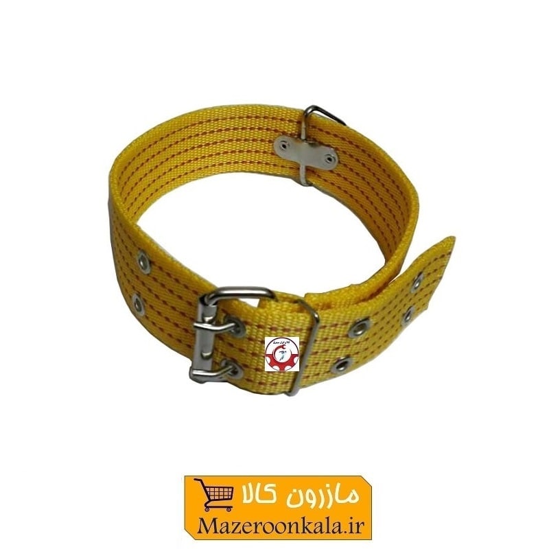قلاده گردنی سگ برزنتی بزرگ و پهن عرض 5 سانت رنگ زرد HPS-009E