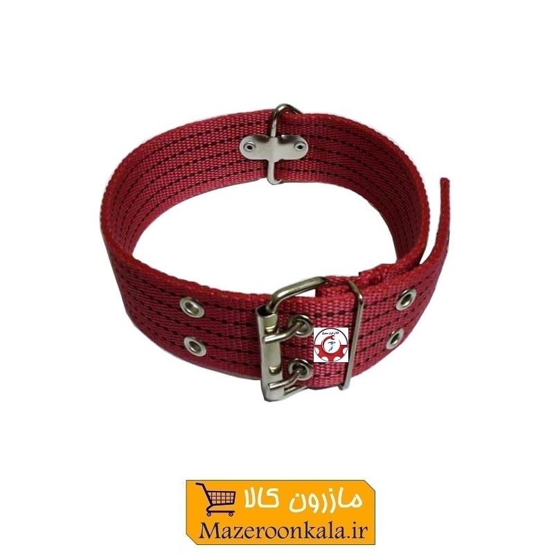 قلاده گردنی سگ برزنتی بزرگ و پهن عرض 5 سانت رنگ قرمز HPS-009D
