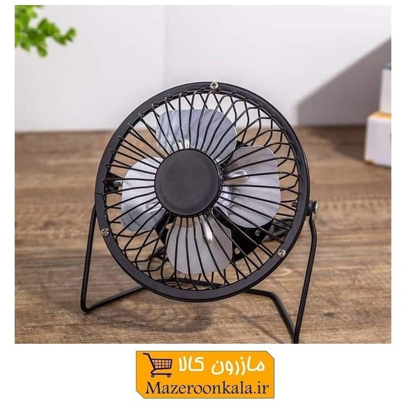 پنکه فلزی رومیزی ۴ اینچ گرد با اتصال USB یو اس بی EFA-011