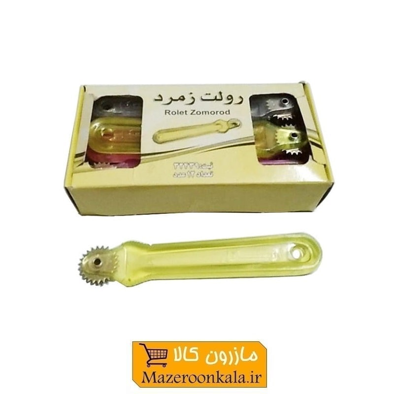 رولت خیاطی دسته پلاستیک شفاف دندانه دار زمرد ۱۱ سانت HKH-011