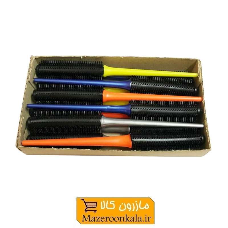 برس مو پلاستیکی گرد با دسته رنگی و سوزن کوتاه ZBS-023