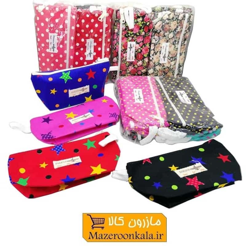 کیف آرایشی زنانه پارچه ای قایقی بارانا ۲۲ سانت HKF-026