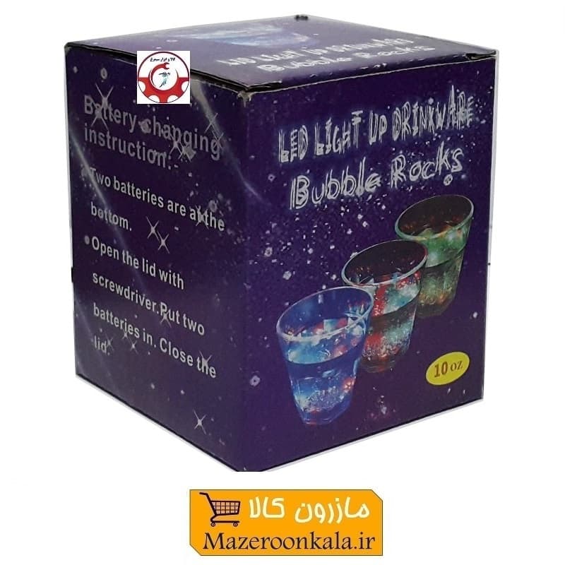 لیوان چراغ دار LED Light up Glass نورانی مناسب منزل، کافی شاپ و مراسم شادی ECG-019