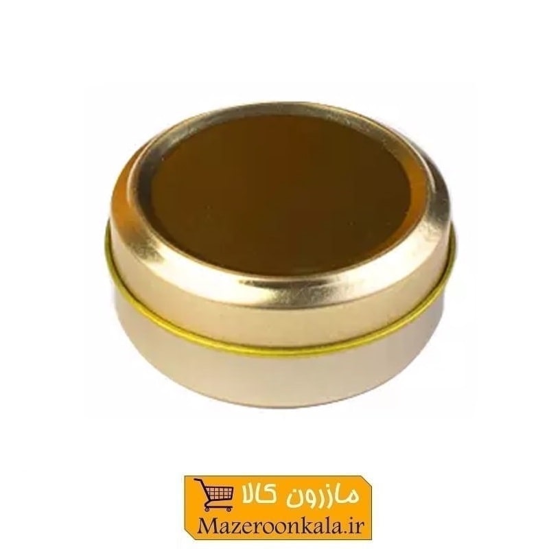 ظرف و قوطی فلزی طلایی مواد غذایی، بهداشتی و آرایشی قطر 4.5 سانت HZZ-002